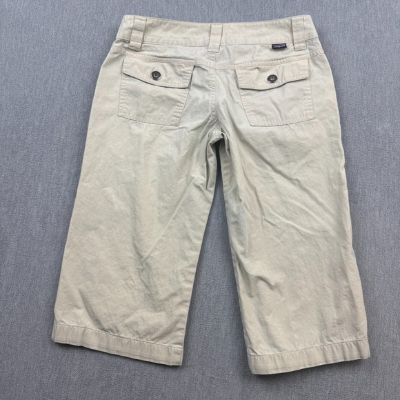 Patagonia Shorts Women 0 Beige All Wear Capris 100% Organic Cotton Bermuda 55392 - Picture 16 of 16